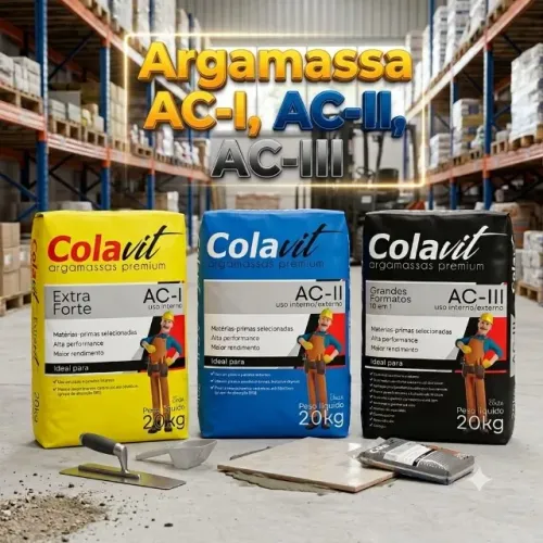 Argamassa 20kg cinza AC 1 AC 2 AC 3