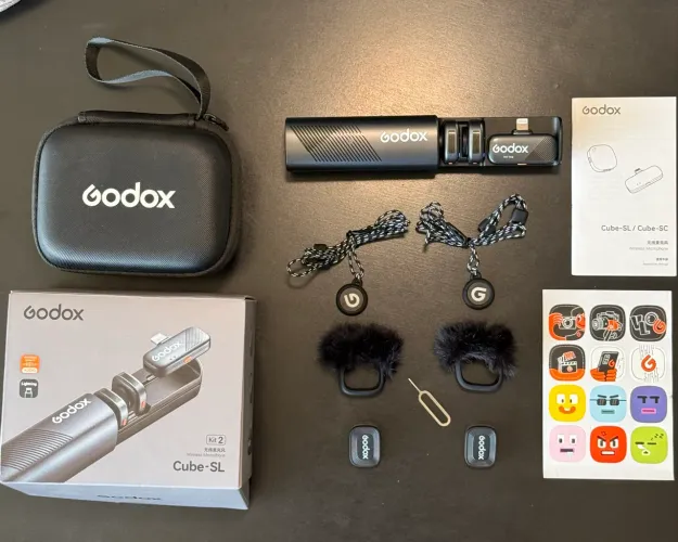 Godox Cube-SL Kit 2 ? 2 Microfones Sem Fio