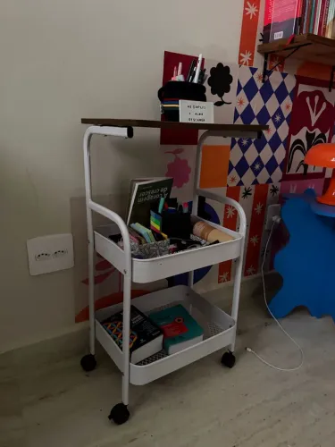 Mesa Multifuncional com rodinhas