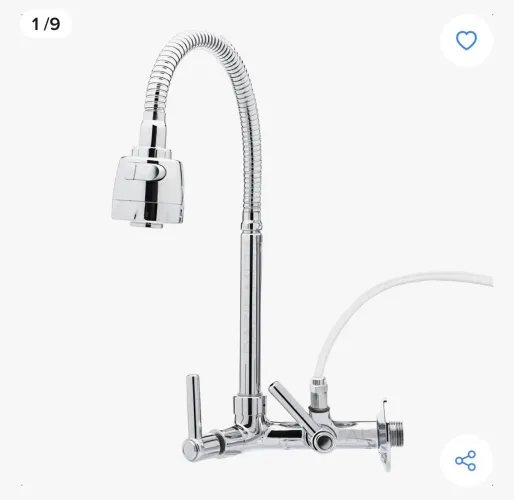 TORNEIRA GOURMET DE PAREDE COM SAÍDA PARA FILTRO