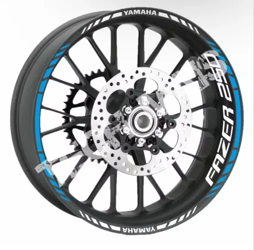 Kit adesivos refletivos de frisos, rodas para moto Yamaha fazer 250 FZ 25 Fazer