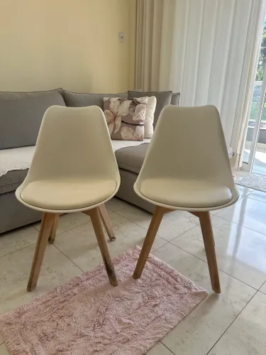 Cadeiras Eiffel Brancas 2 pçs