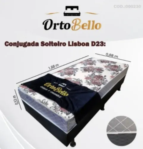 Cama Box Solteiro Lisboa Ortobello - Entrega Rápida! 