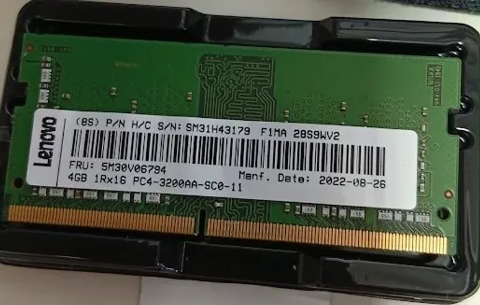 Memória RAM Lenovo 4GB DDR4-3200 SO-DIMM (Notebook) - FRU 5M30V06794