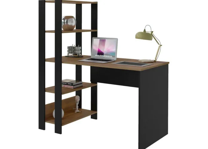 Mesa com estante lateral