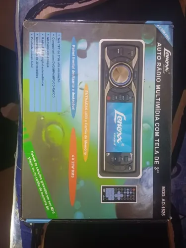 Auto Radio Multimidia com tela de 3" lenoxx mod. ad-1826