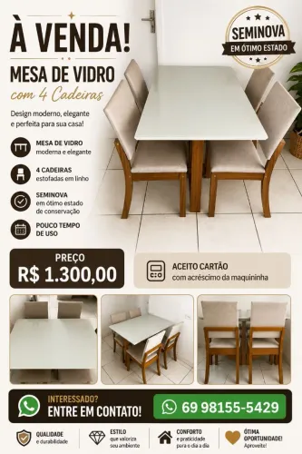 VENDO MESA SEMINOVA 