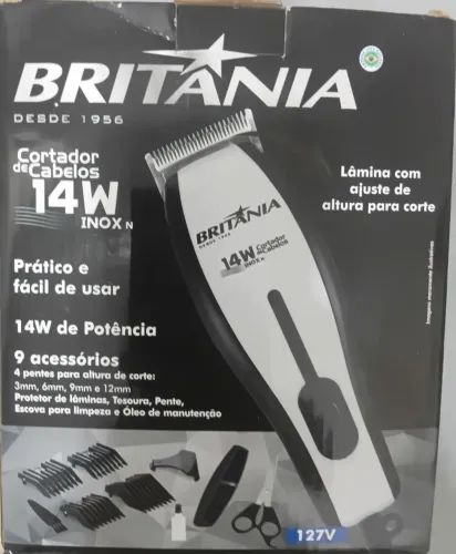 VENDO CORTADOR DE CABELO BRITÂNIA 14 W INOX
