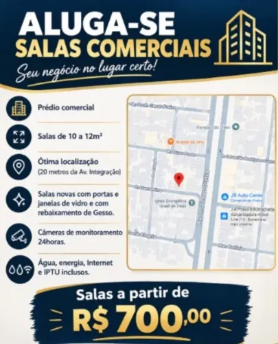 SALAS COMERCIAIS PARA LOCAÇÃO 