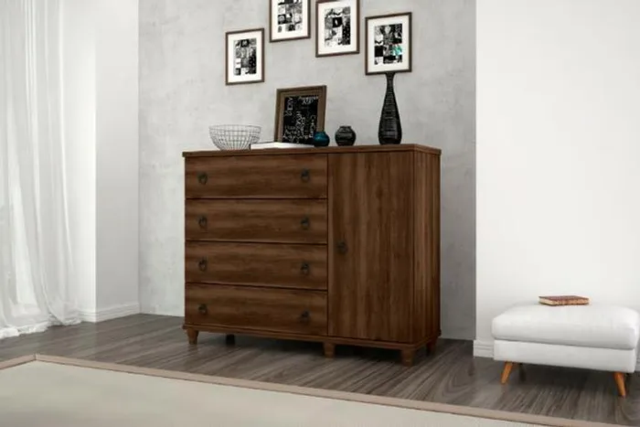 Comoda Sapateira Rustic colonial 04 gavetas = Entrega grátis!
