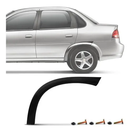Moldura Paralama acabamento alargador Friso Traseiro Corsa Sedan Classic 2011 2012 2013