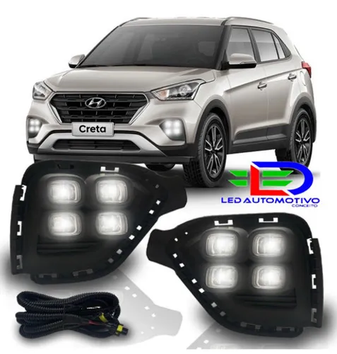 Farol de Neblina Com Moldura Led Creta