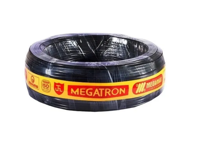 Cabo PP Megatron 2X1,0mmx100m Rolo 500V Preto