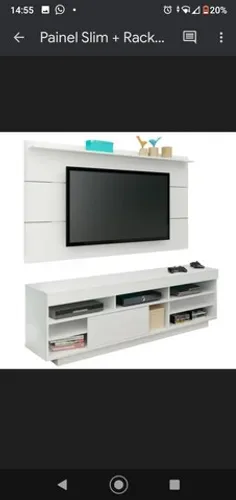 Sala Conjunto rack e painel 