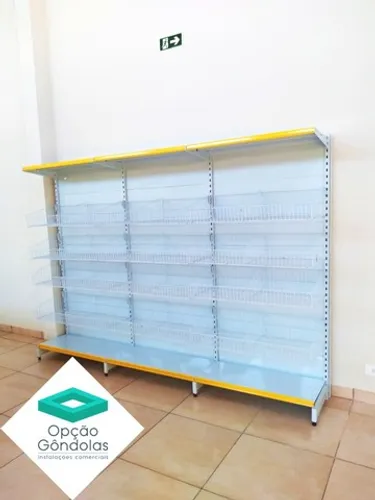 Gôndolas de Parede | Indicadas para Mercados, Mat. de Construção, Agropecuárias, Etc...