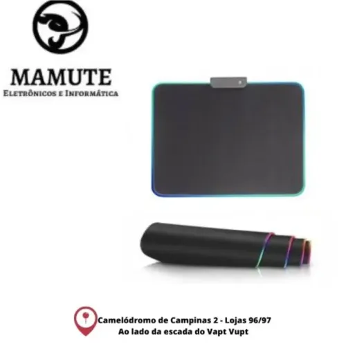 Mouse Pad Borda De Led 14 Modo Espectro Backlighting 7 Cores