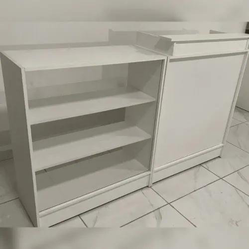 Balcão recepção caixa para loja e vitrine promoção