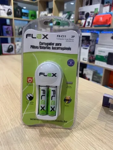 Carregador Para Pilhas / Baterias Recarregáveis Flex - Jovo Lacrado