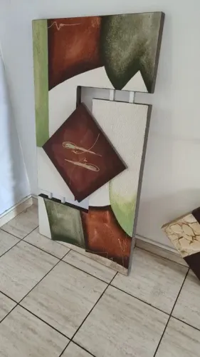 Quadro estilo abstrato formas geométricas 