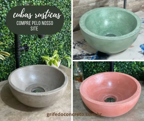 Cubas artesanais para banheiro e lavatório 