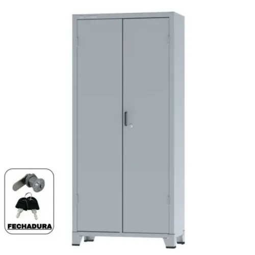 Armário de Aço cinza c/ 02 portas - PA 90 chapa 26 PROMOÇÃO