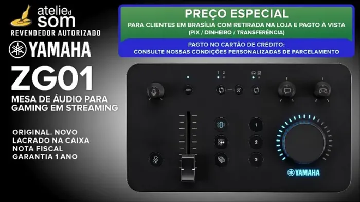 Mesa de Vídeo e Áudio para Gaming e Streaming Yamaha ZG01