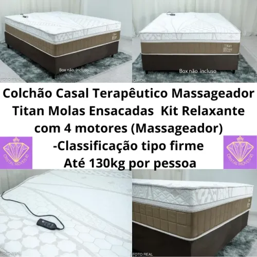 Colchão Casal Terapêutico Massageador Titan  Molas Ensacadas Viero RF