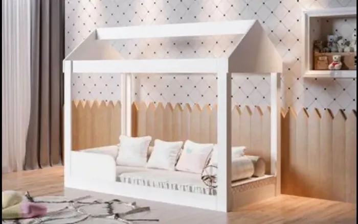 Mini cama montessoriana com colchão 