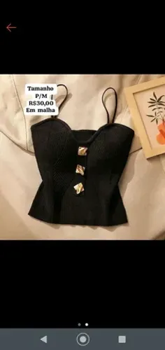 Linda blusas feminina em malha tamanho P/M