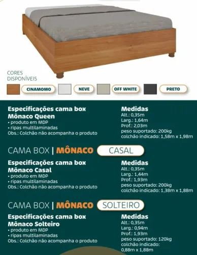 Cama monaco casal