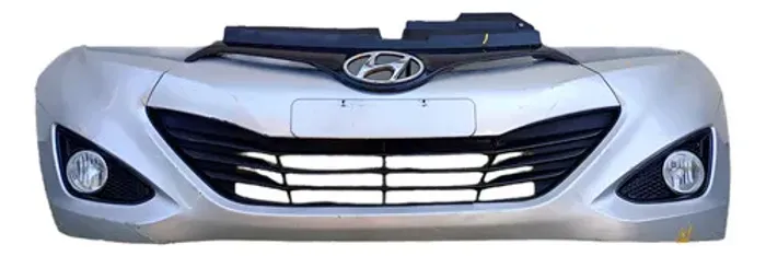 Para-choque Dianteiro Hyundai Hb20 2013 A 2016 Com Detalhes Prata