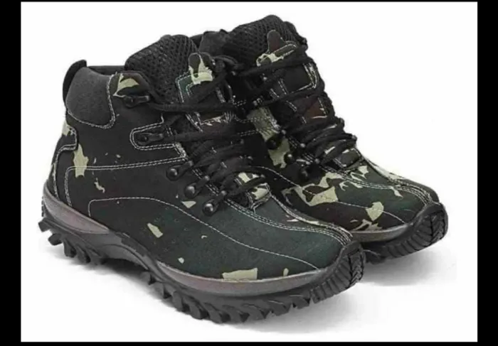 Coturno camuflado trilha trabalho pesca