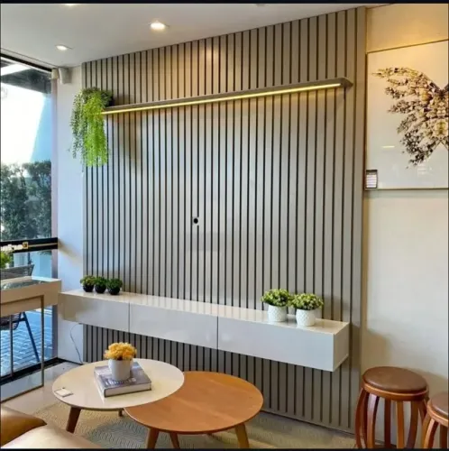 Painel Home com ripado e rack suspensa - Entrega e montagem GRATIS