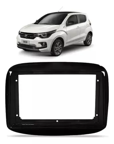 Moldura 9 Polegadas Painel 2 Din Fiat Mobi