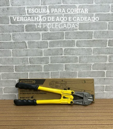 Tesoura para Vergalhão de Aço e Cadeado 14 " BOM-1647 - Bomvink