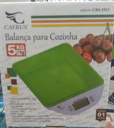 Balança Digital De Cozinha Até 5kg Caerus CRS-1913