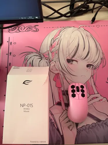MOUSE VAXEE NP 01-S ROSA + MOUSEPAD MAOMAOSHE
