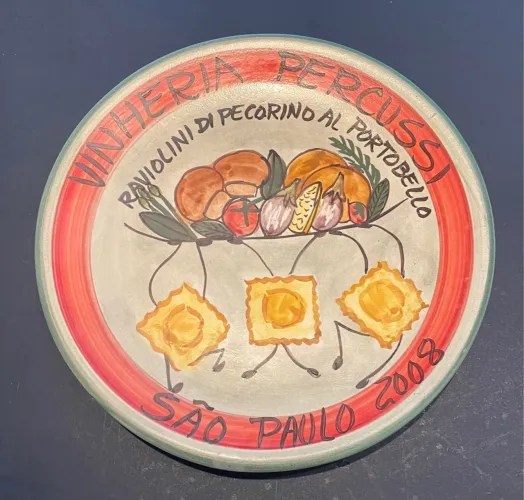 Prato de cerâmica Restaurante da Boa Lembrança 