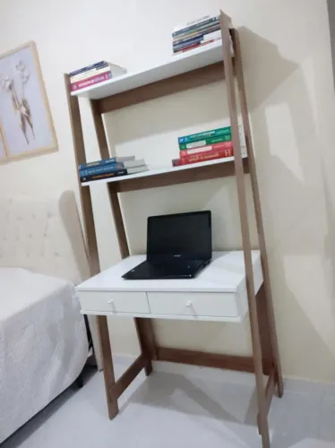 Estante com Escrivaninha 2 Gavetas Rústico