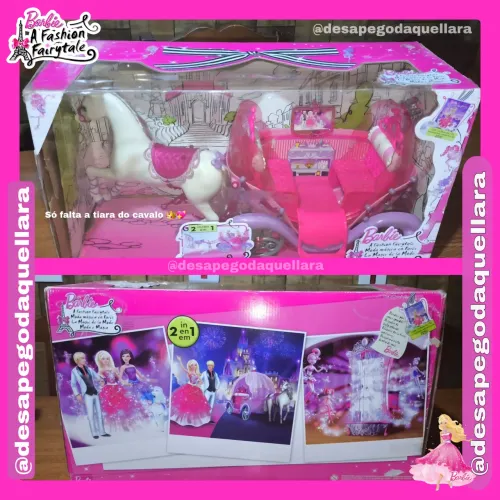 Pesquisando preço. Ñ COMPRARBarbie: Carruagem Barbie Moda e Magia na caixa (falta a tiara)