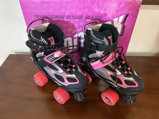 patins infantil mini trax rosa