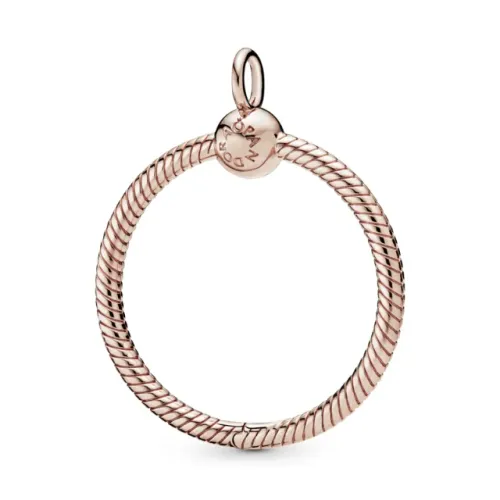 Colar E Pingente Pandora Rose Moments Medio Dourado