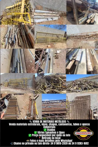 Venda de materiais Metálicos