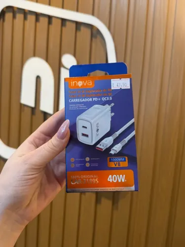 Carregador Inova V8 40W PD+ QC3.0