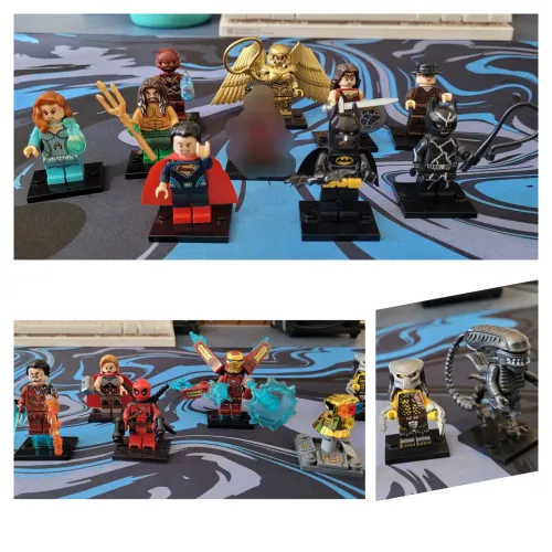 Lote Miniaturas compatível lego DC Comics, Marvel e filmes