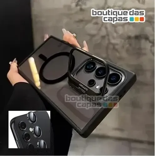 CAPA ANTI IMPACTO PROTEÇÃO LENTE CAMERA MAGSAFE E SUPORTE SAMSUNG S25 ULTRA S25