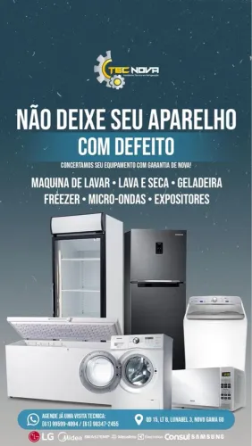 Compra de geladeira, freezer, lava e seca com DEFEITO.