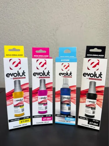 Kit Tintas Evolut Ink ET-664 para Impressora