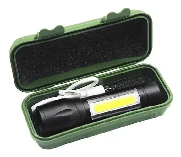 Mini Lanterna Tatica Recarregavel Usb Lehmox
