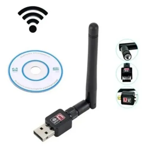 ADAPTADOR DE REDE WIRILESS WIFI EM USB EXTERNO 1200Mbps PC e NOT. KT-1200M